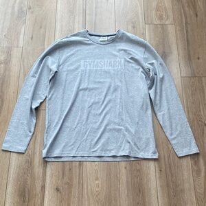 Gymshark Heather Gray Long Sleeve Shirt, Medium. NWOT